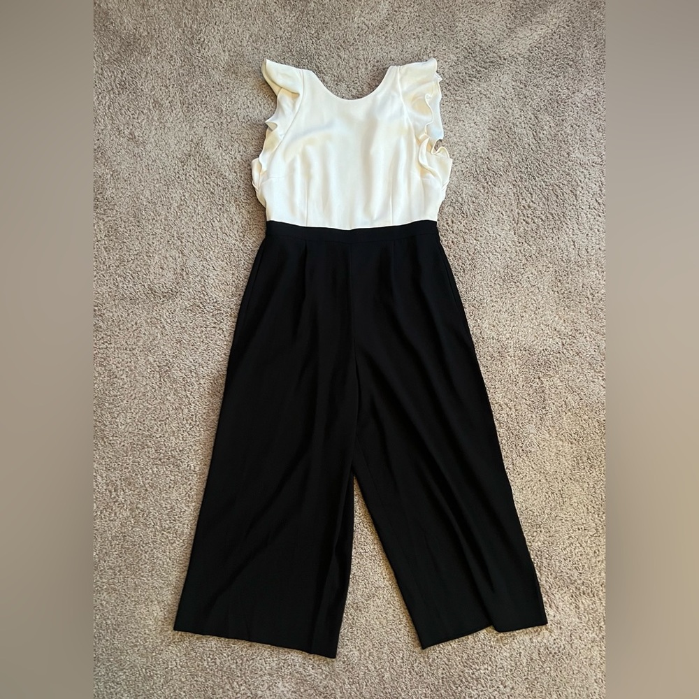 J.Crew Colorblocked Sleeveless Ruffle Jumpsuit